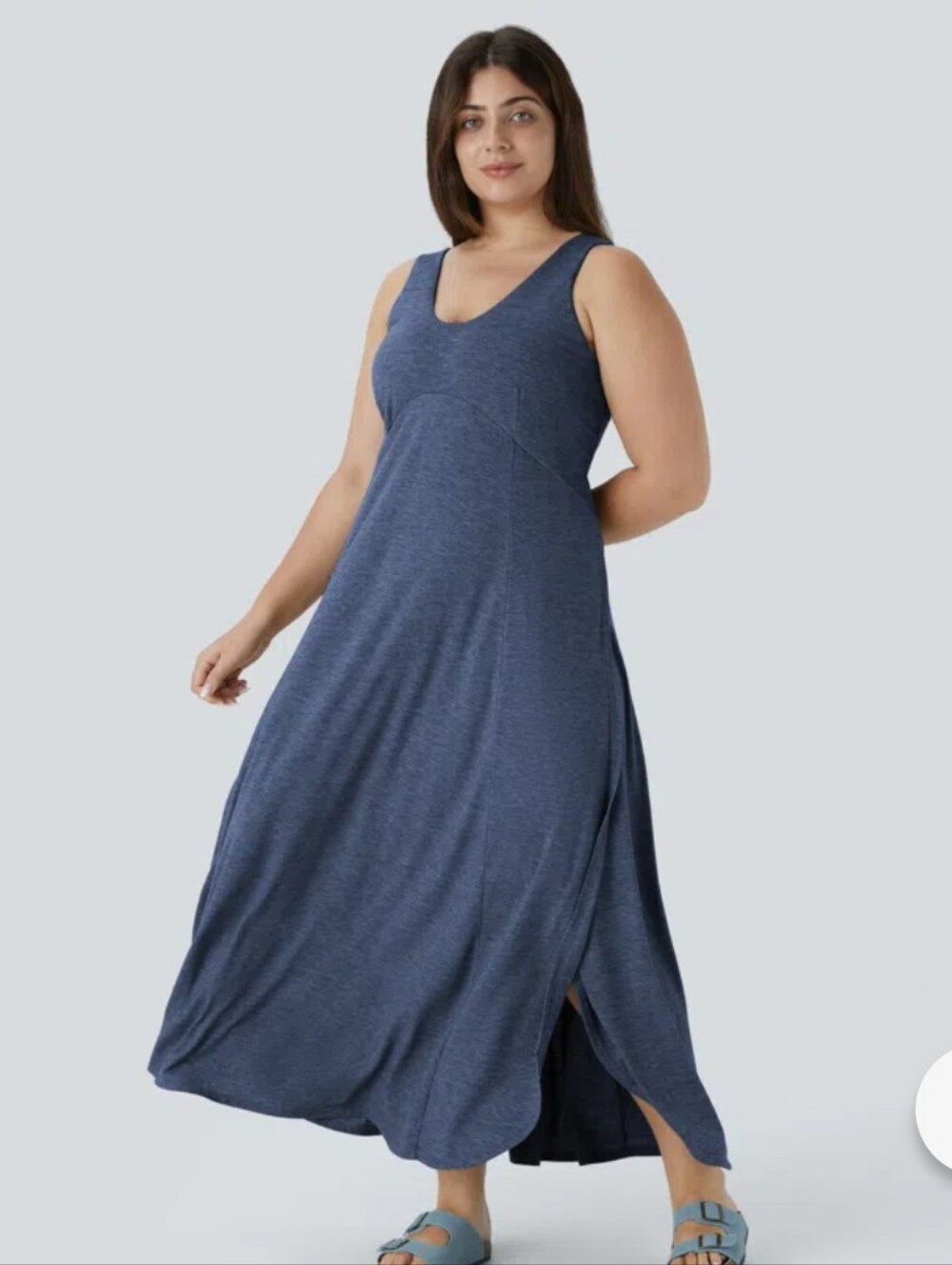 Halara U Neck Flowy Maxi Casual Dress - Size Xl